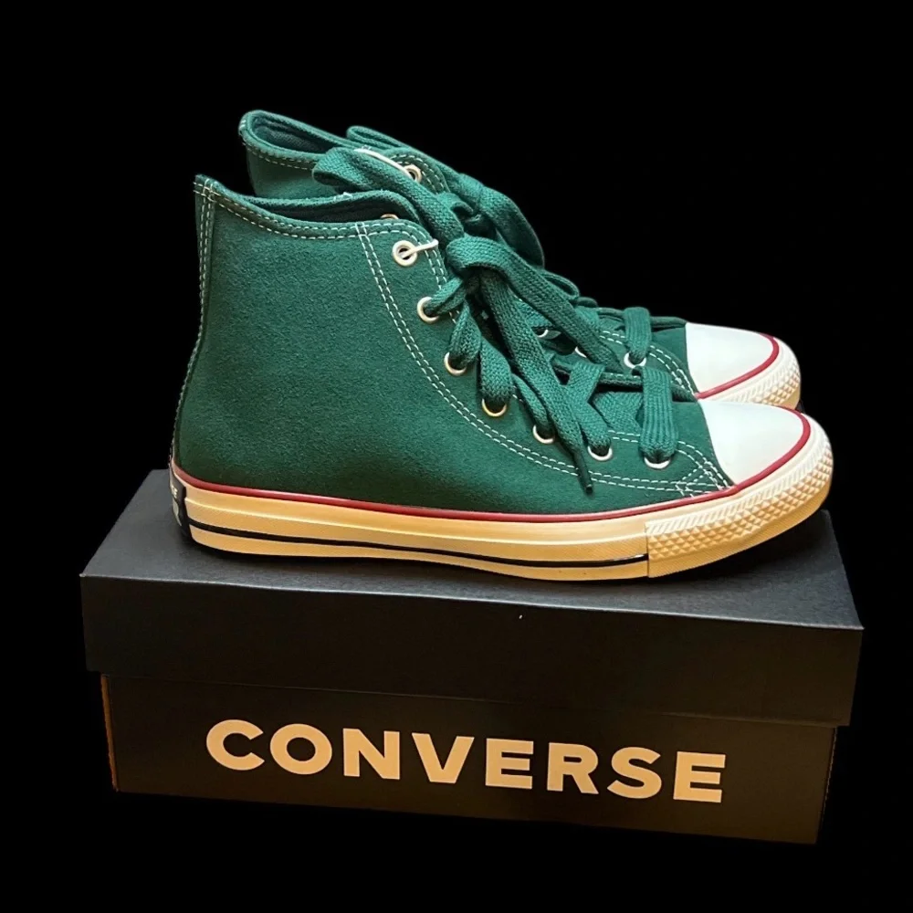 Converse Chuck Taylor All Star High Boys 5 Grade‎ School Hunter Green Envy Suede